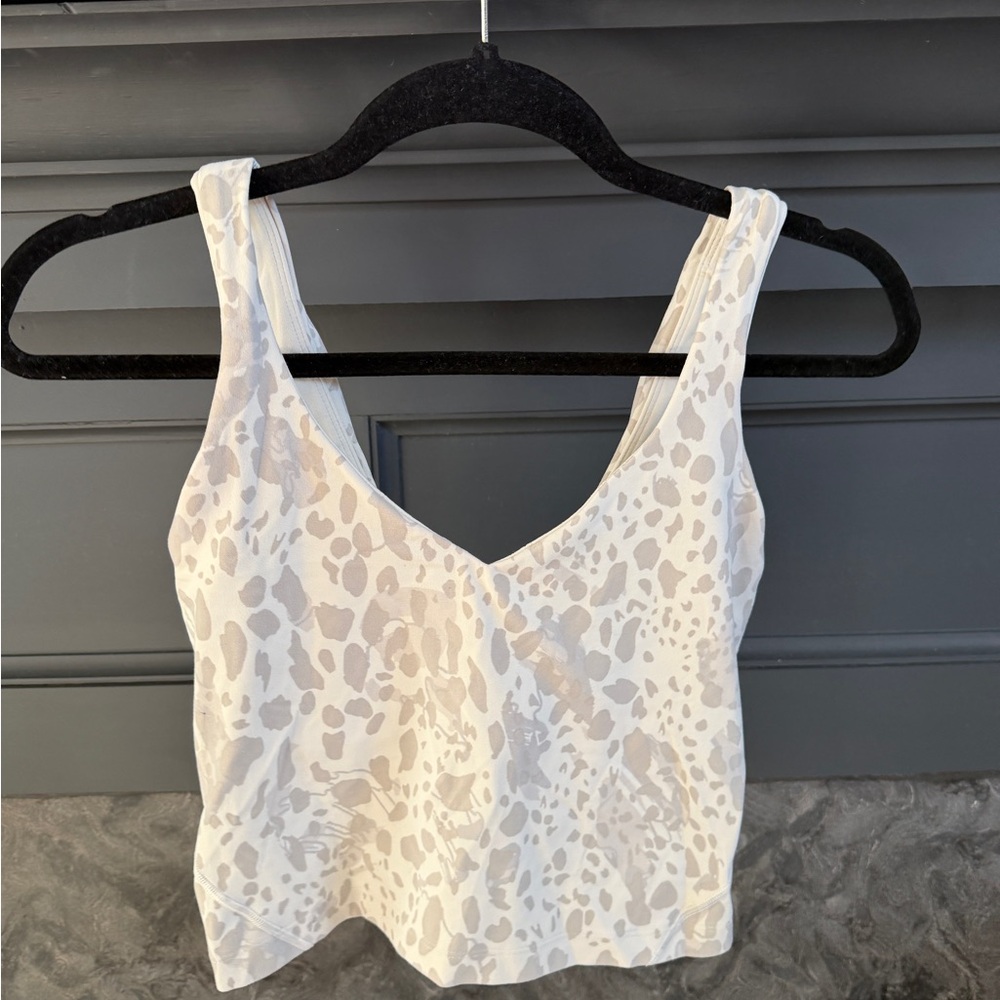 Lululemon Align Tank Top in the Cheetah Camo Antique White Size 6